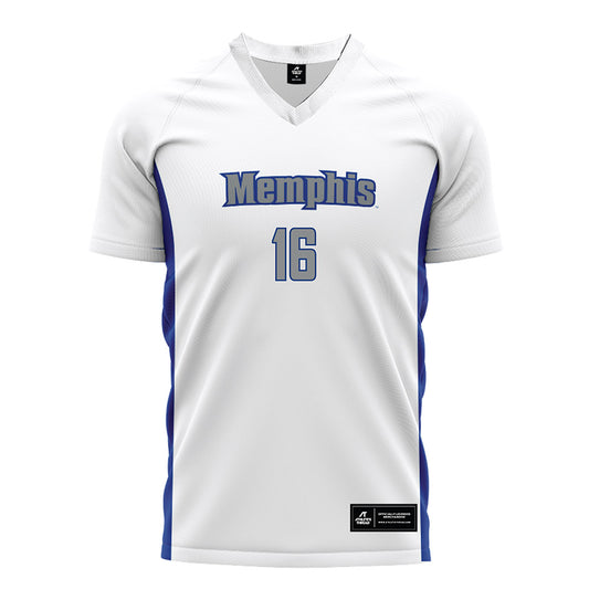 Memphis - NCAA Men's Soccer : Anthony Grudko - White Soccer Jersey-0