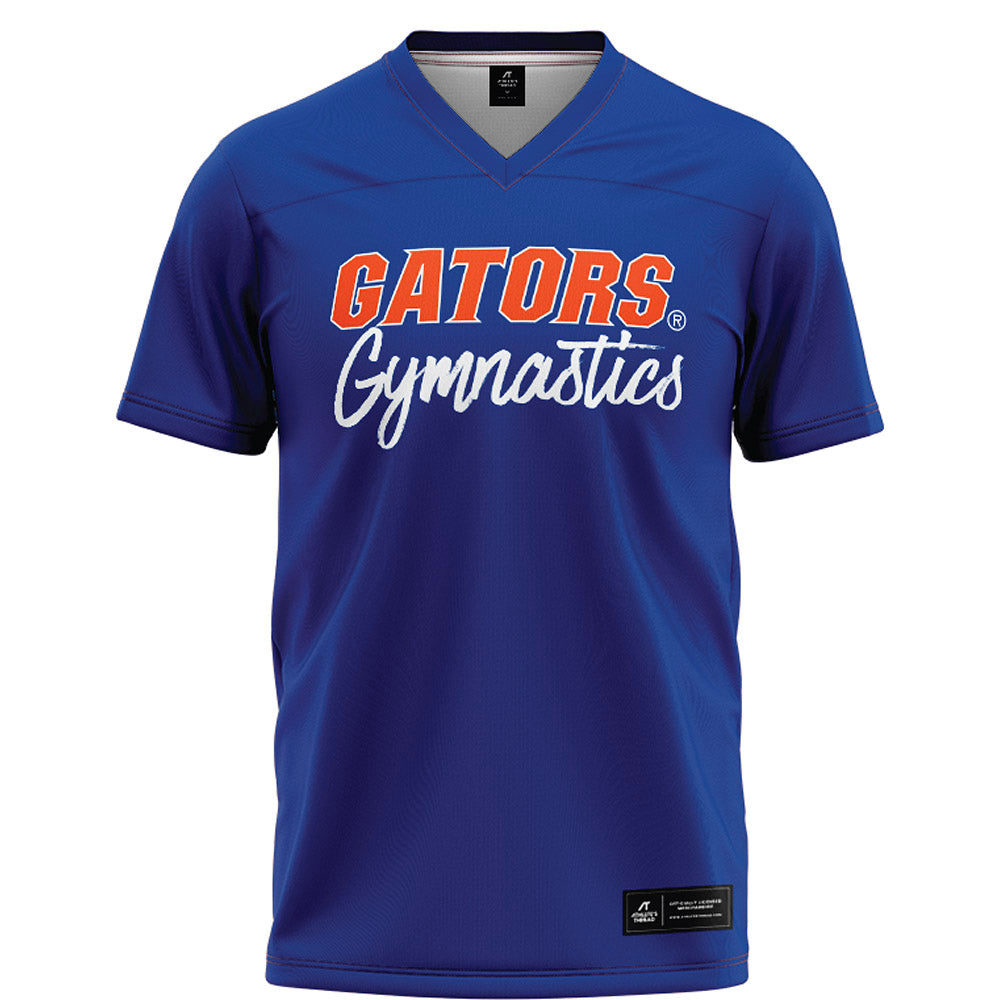 Florida - NCAA Women's Gymnastics : Jayla Booker - Blue Football Jersey-0