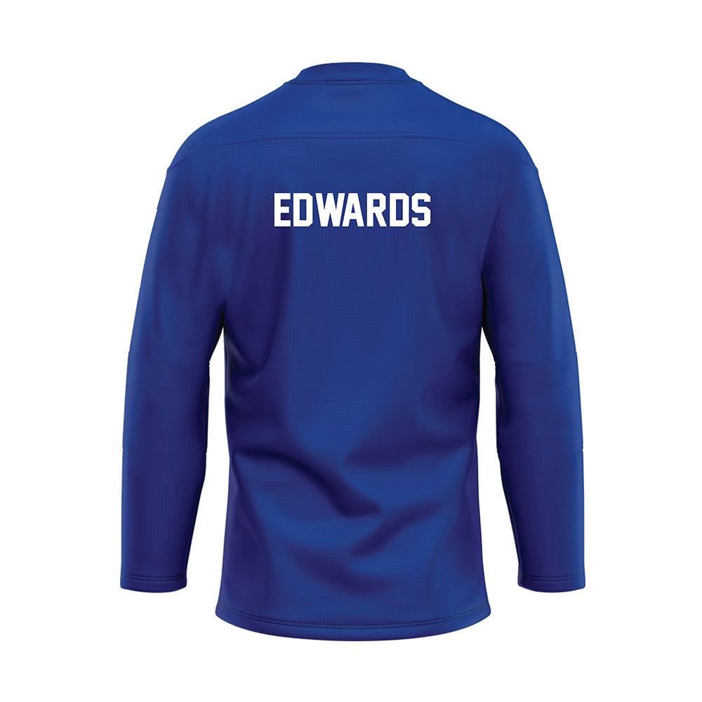Florida - NCAA Women's Gymnastics : Brianna Edwards - Blue Hockey Jersey-1