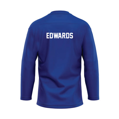 Florida - NCAA Women's Gymnastics : Brianna Edwards - Blue Hockey Jersey-1
