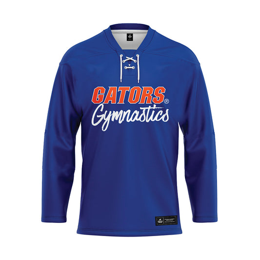 Florida - NCAA Women's Gymnastics : Ly Buu - Blue Hockey Jersey-0