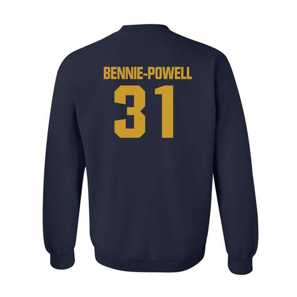 Notre Dame - NCAA Football : Taebron Bennie-Powell - Classic Fashion Shersey Crewneck Sweatshirt-1