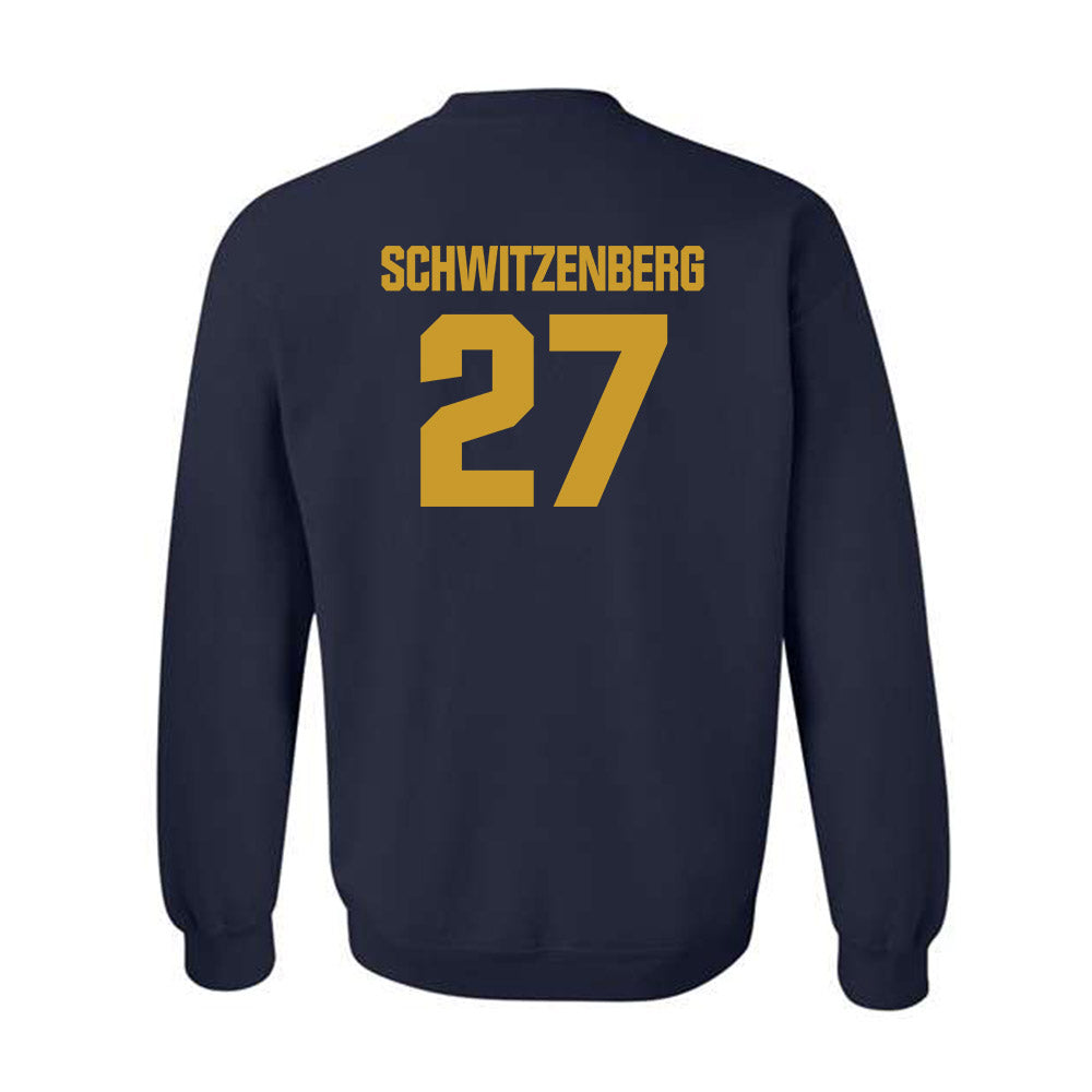 Notre Dame - NCAA Men's Lacrosse : Nate Schwitzenberg - Classic Fashion Shersey Crewneck Sweatshirt-1