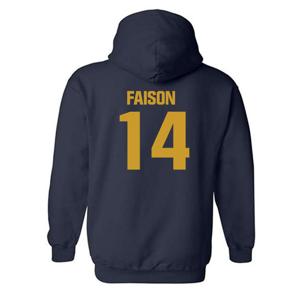 Notre Dame - NCAA Men's Lacrosse : Jordan Faison - Classic Fashion Shersey Hooded Sweatshirt-1