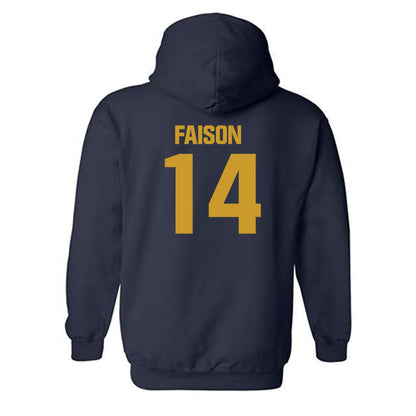 Notre Dame - NCAA Men's Lacrosse : Jordan Faison - Classic Fashion Shersey Hooded Sweatshirt-1