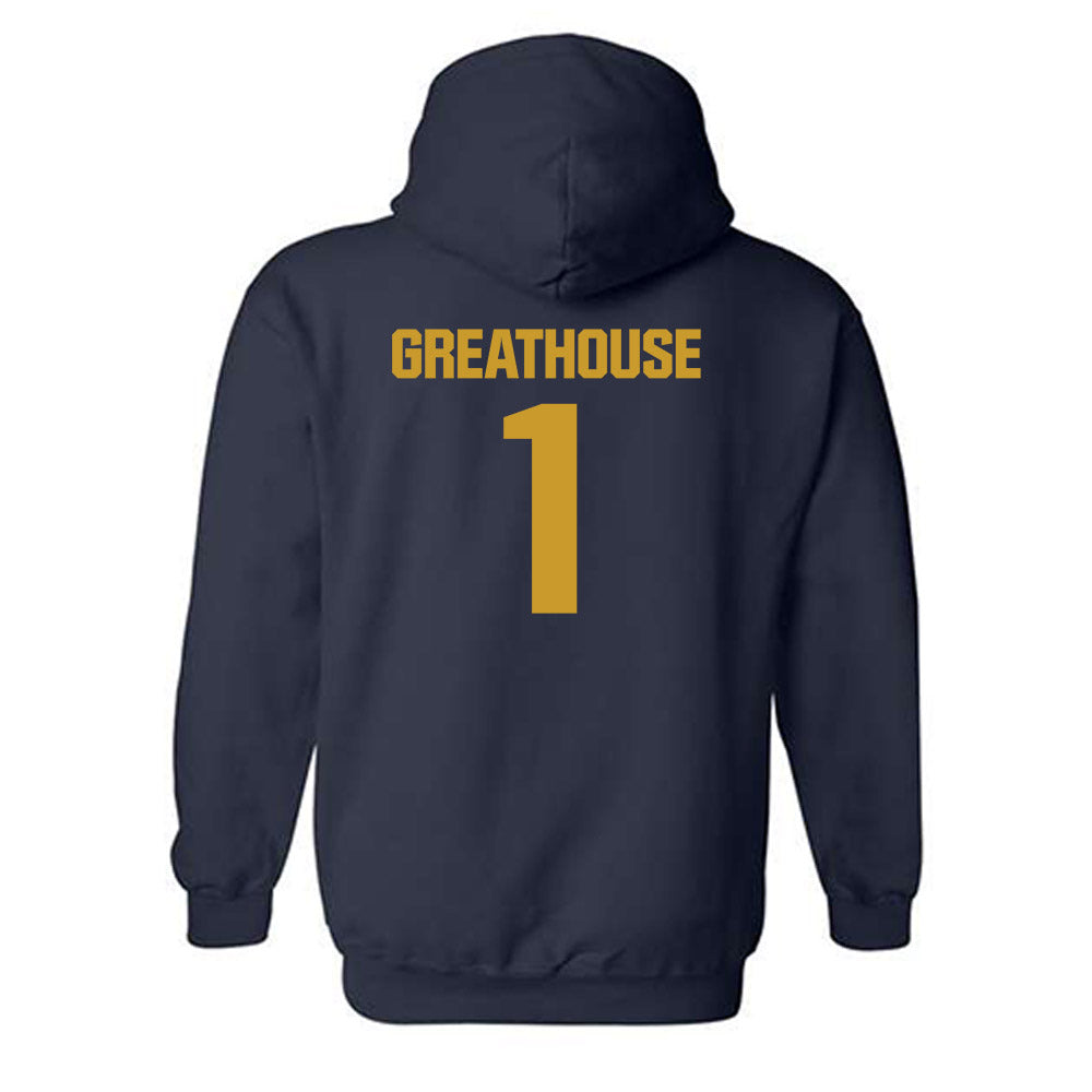 Notre Dame - NCAA Football : Jaden Greathouse - Classic Fashion Shersey Hooded Sweatshirt-1