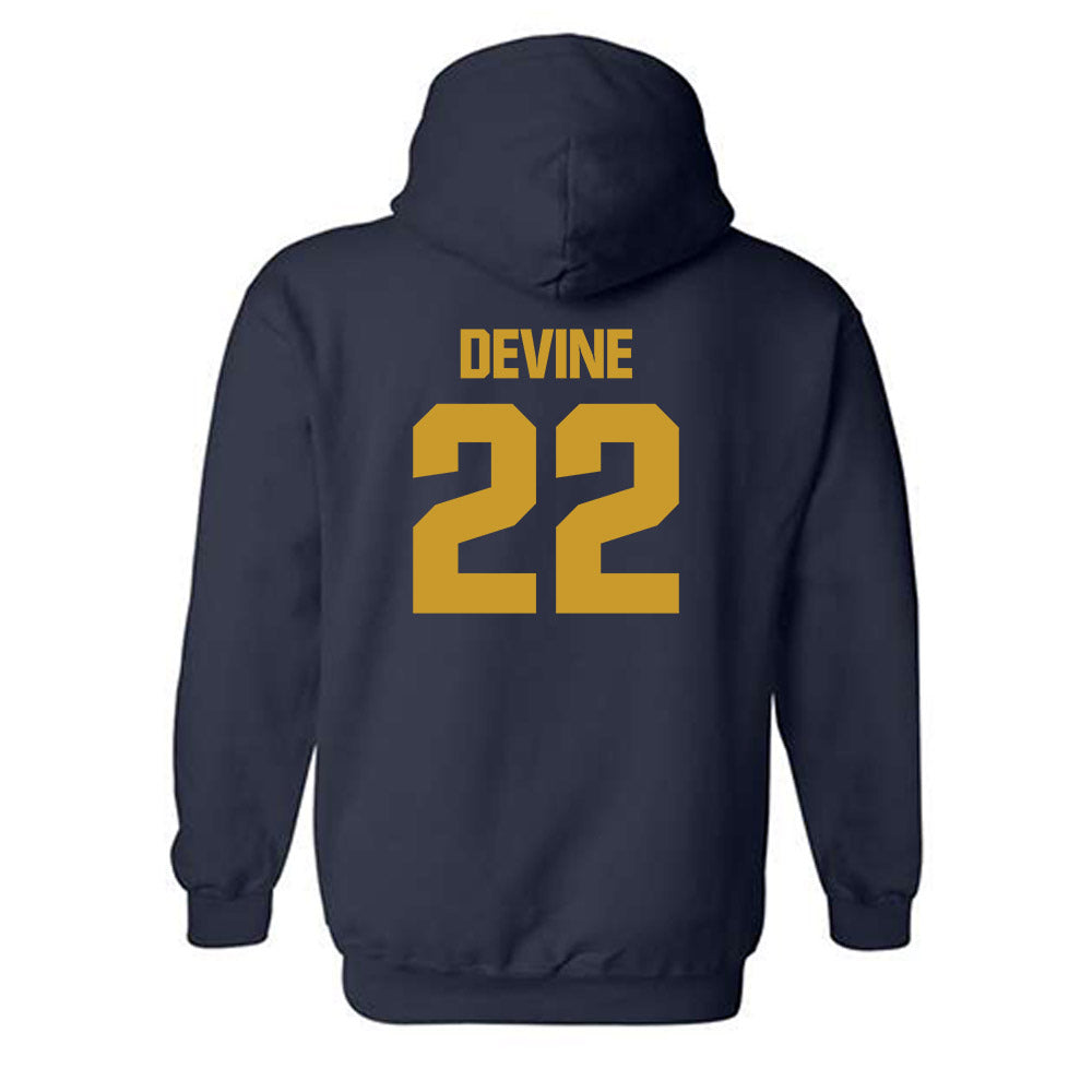 Notre Dame - NCAA Men's Basketball : Luke Devine - Classic Fashion Shersey Hooded Sweatshirt-1