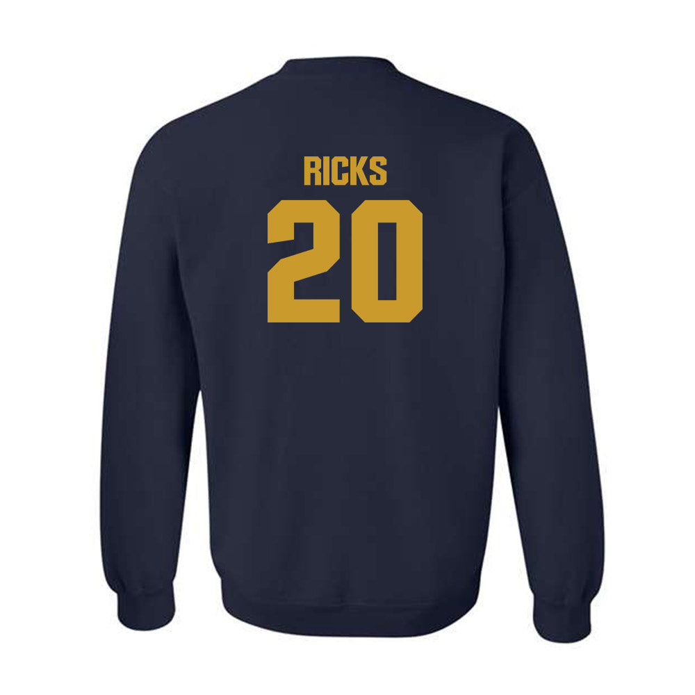 Notre Dame - NCAA Baseball : Caleb Ricks - Classic Fashion Shersey Crewneck Sweatshirt-1