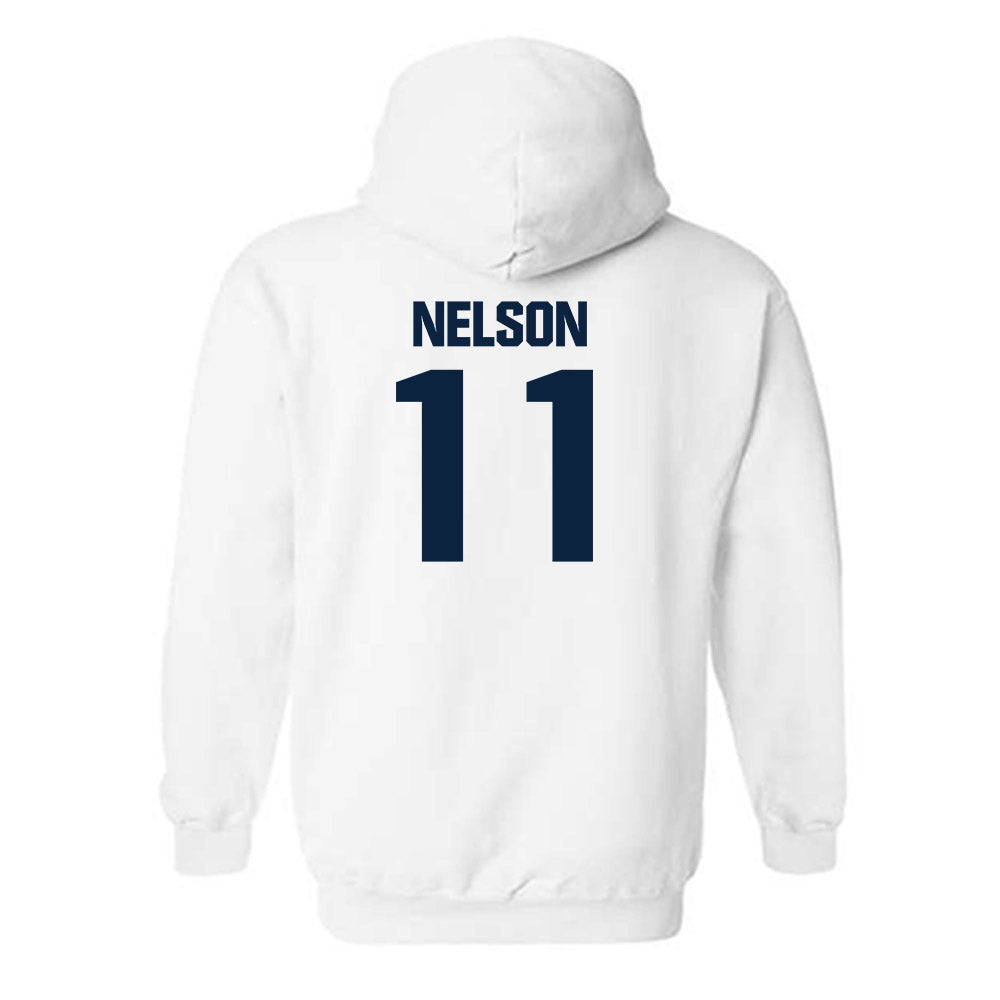 Notre Dame - NCAA Men's Ice Hockey : Danny Nelson - Classic Fashion Shersey Hooded Sweatshirt-1