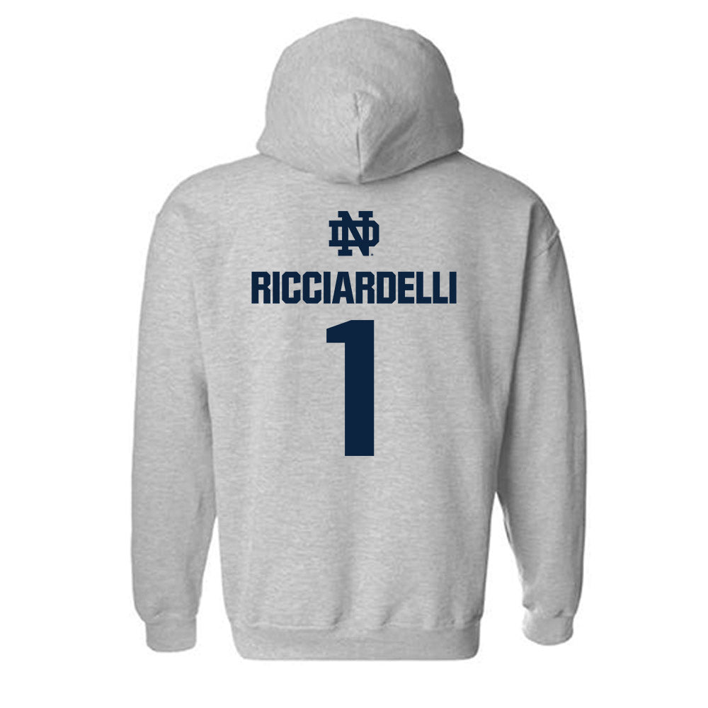 Notre Dame - NCAA Men's Lacrosse : Thomas Ricciardelli - Classic Fashion Shersey Hooded Sweatshirt-1