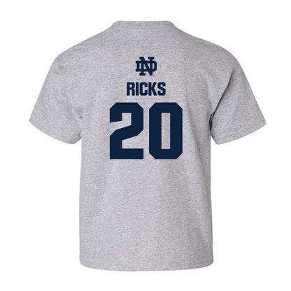 Notre Dame - NCAA Baseball : Caleb Ricks - Classic Fashion Shersey Youth T-Shirt-1