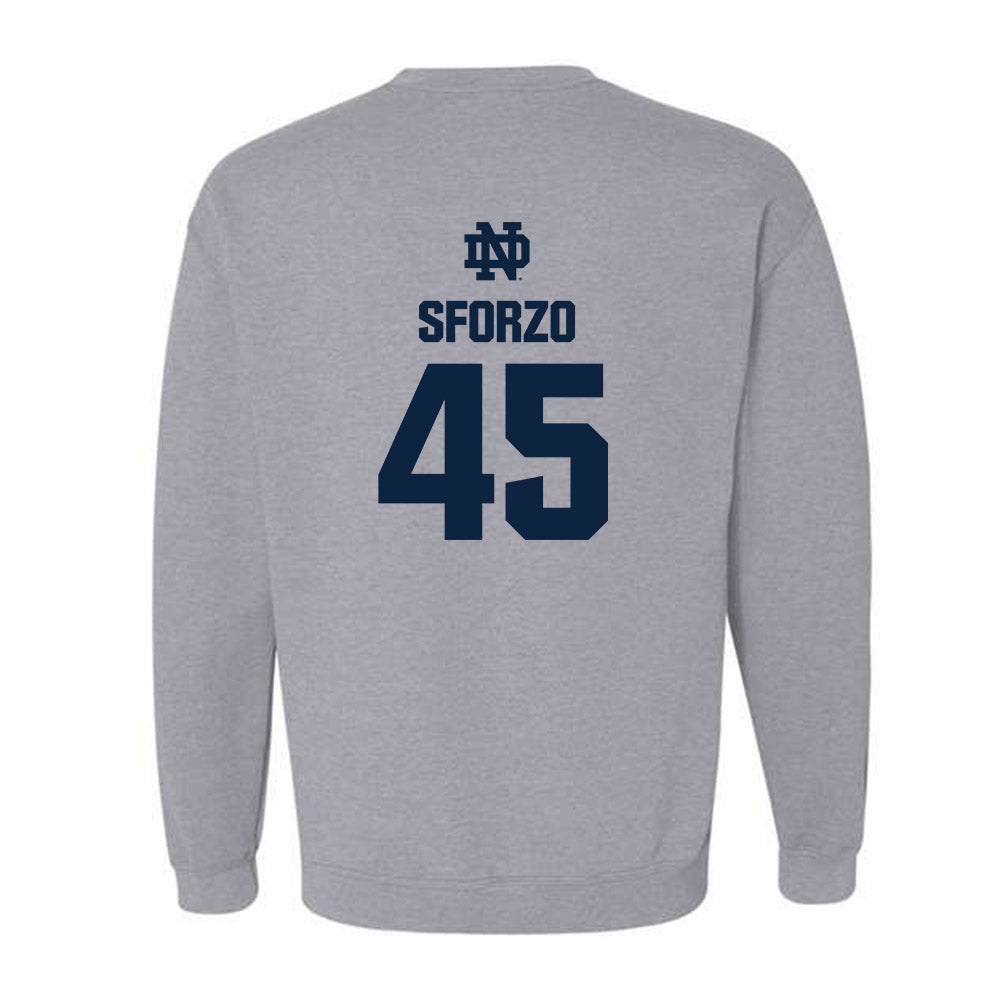 Notre Dame - NCAA Men's Lacrosse : Ryan Sforzo - Classic Fashion Shersey Crewneck Sweatshirt-1
