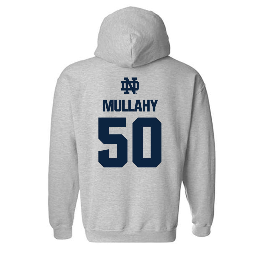 Notre Dame - NCAA Men's Lacrosse : Brendan Mullahy - Classic Fashion Shersey Hooded Sweatshirt-1