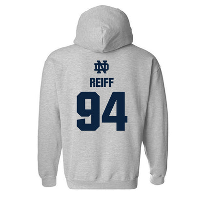 Notre Dame - NCAA Football : Joseph Reiff - Classic Fashion Shersey Hooded Sweatshirt-1