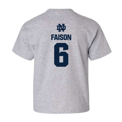 Notre Dame - NCAA Football : Jordan Faison - Classic Fashion Shersey Youth T-Shirt-1