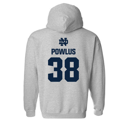 Notre Dame - NCAA Football : Tommy Powlus - Classic Fashion Shersey Hooded Sweatshirt-1