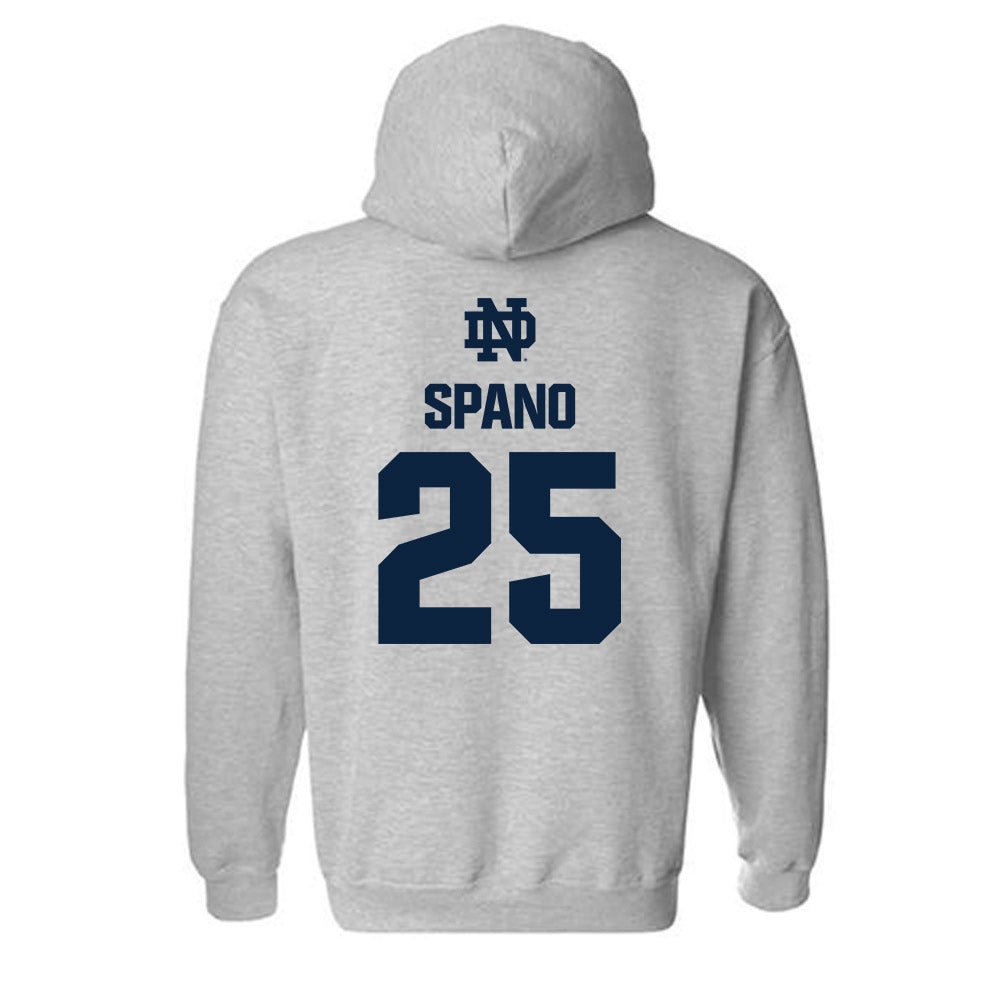 Notre Dame - NCAA Men's Lacrosse : Tyler Spano - Classic Fashion Shersey Hooded Sweatshirt-1