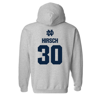 Notre Dame - NCAA Baseball : Xavier Hirsch - Classic Fashion Shersey Hooded Sweatshirt-1