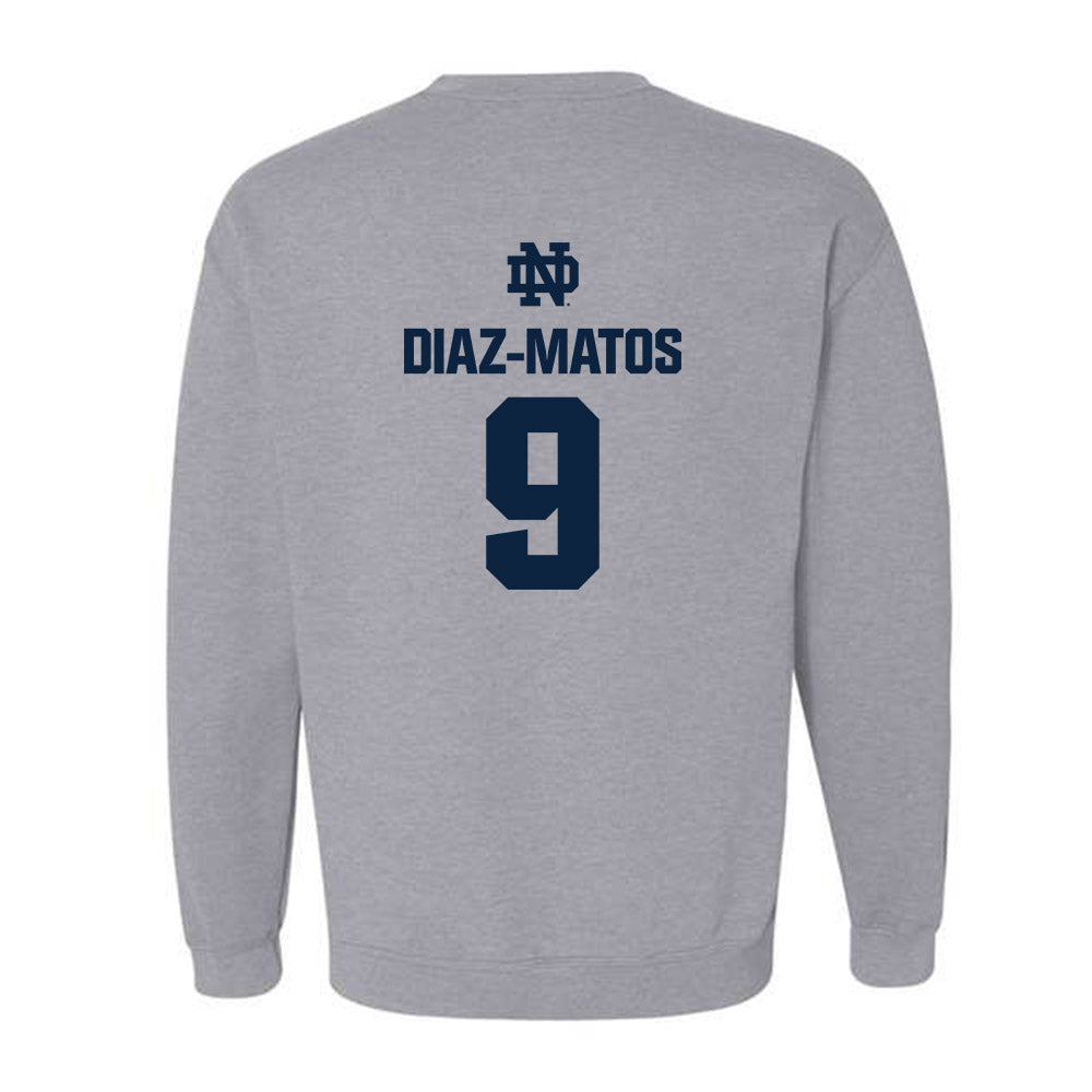 Notre Dame - NCAA Men's Lacrosse : Aidan Diaz-Matos - Classic Fashion Shersey Crewneck Sweatshirt-1
