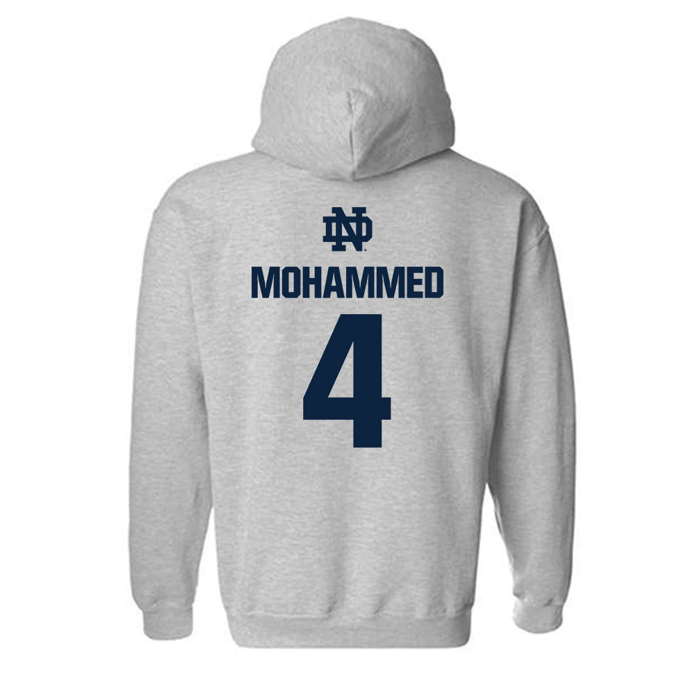 Notre Dame - NCAA Men's Basketball : Sir Mohammed - Classic Fashion Shersey Hooded Sweatshirt-1