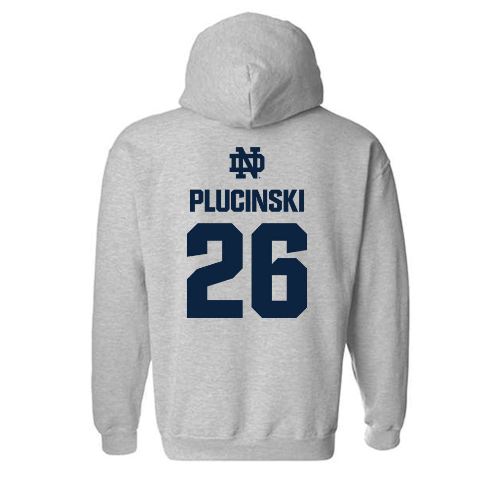 Notre Dame - NCAA Men's Ice Hockey : Zach Plucinski - Classic Fashion Shersey Hooded Sweatshirt