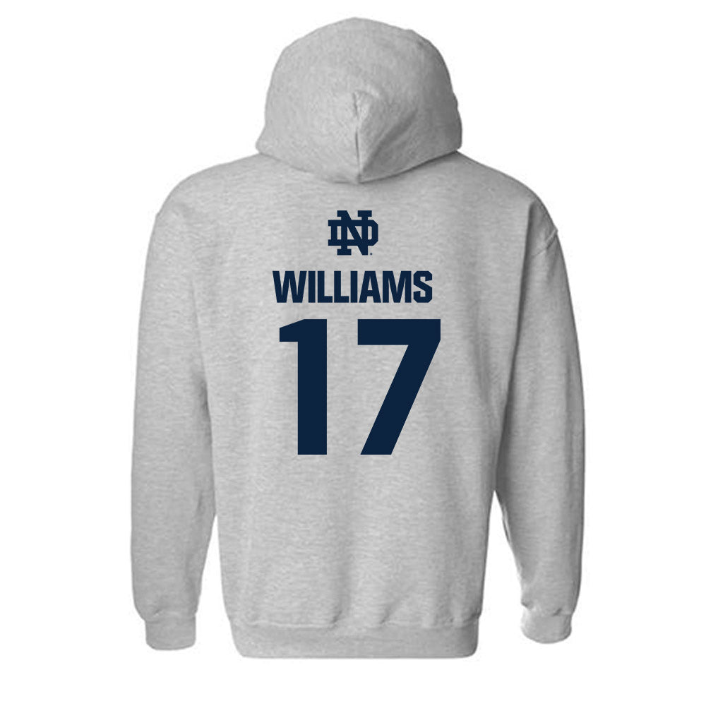 Notre Dame - NCAA Football : Cam Williams - Classic Fashion Shersey Hooded Sweatshirt-1