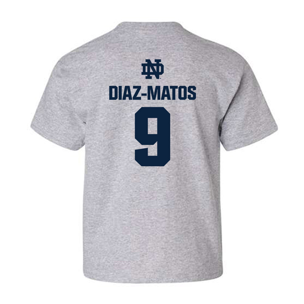 Notre Dame - NCAA Men's Lacrosse : Aidan Diaz-Matos - Classic Fashion Shersey Youth T-Shirt-1
