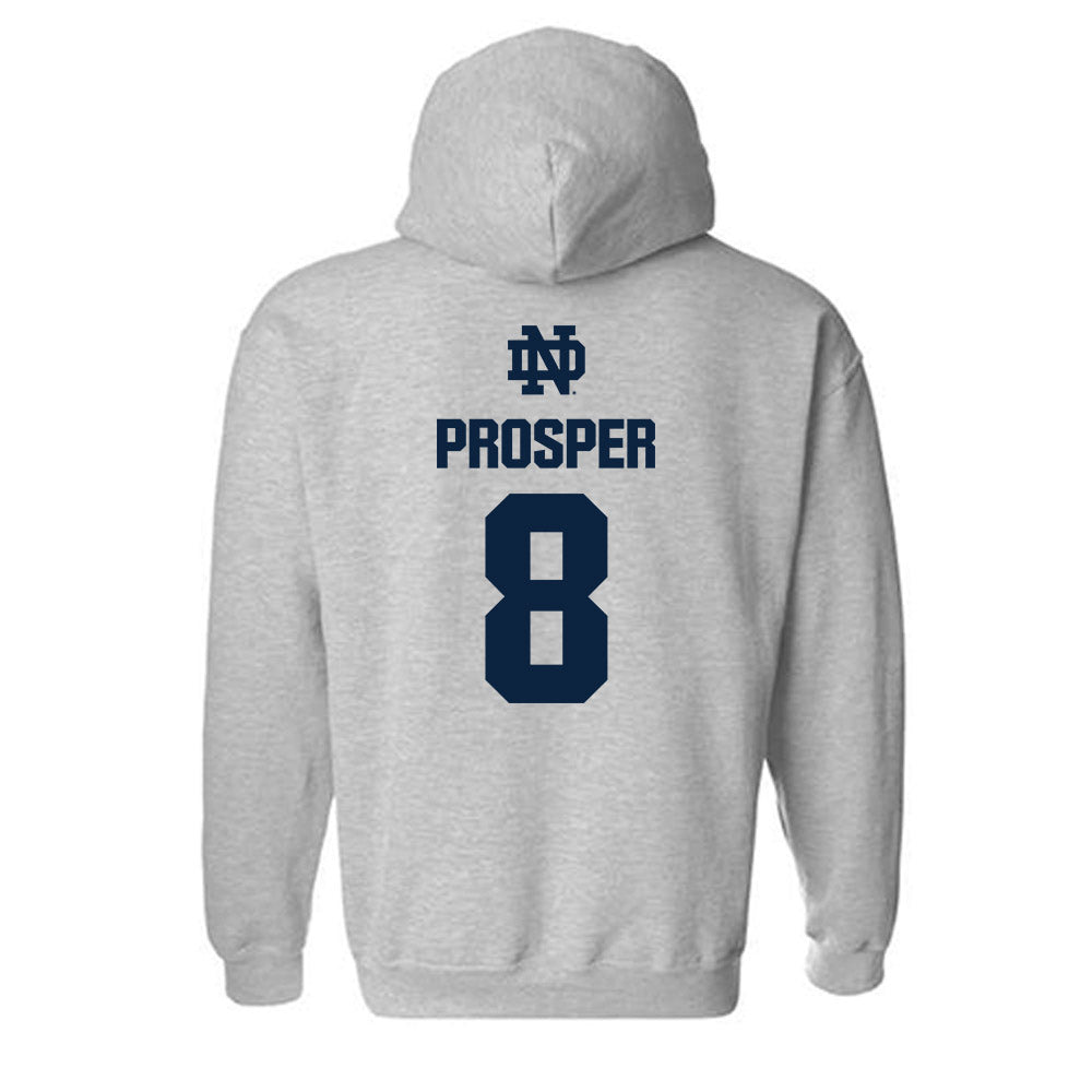 Notre Dame - NCAA Women's Basketball : Cassandre Prosper - Classic Fashion Shersey Hooded Sweatshirt-1