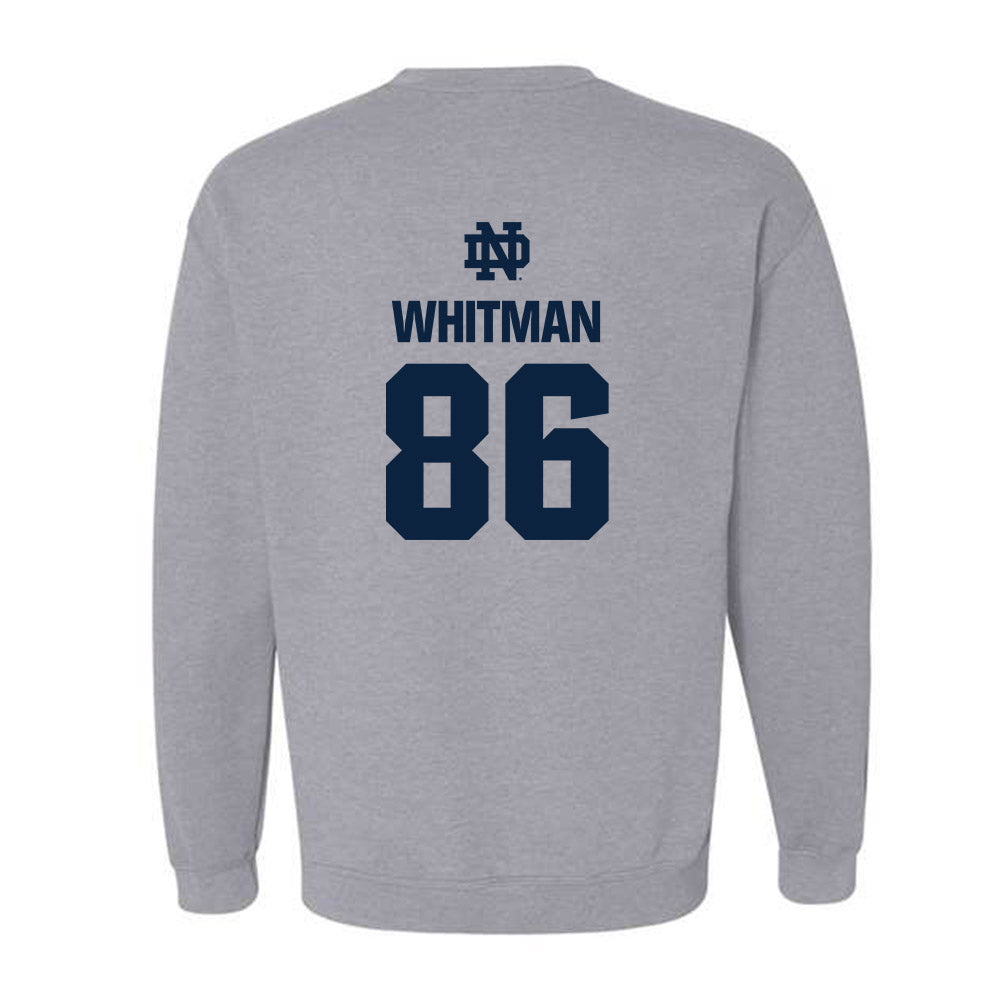 Notre Dame - NCAA Football : Alex Whitman - Classic Fashion Shersey Crewneck Sweatshirt-1