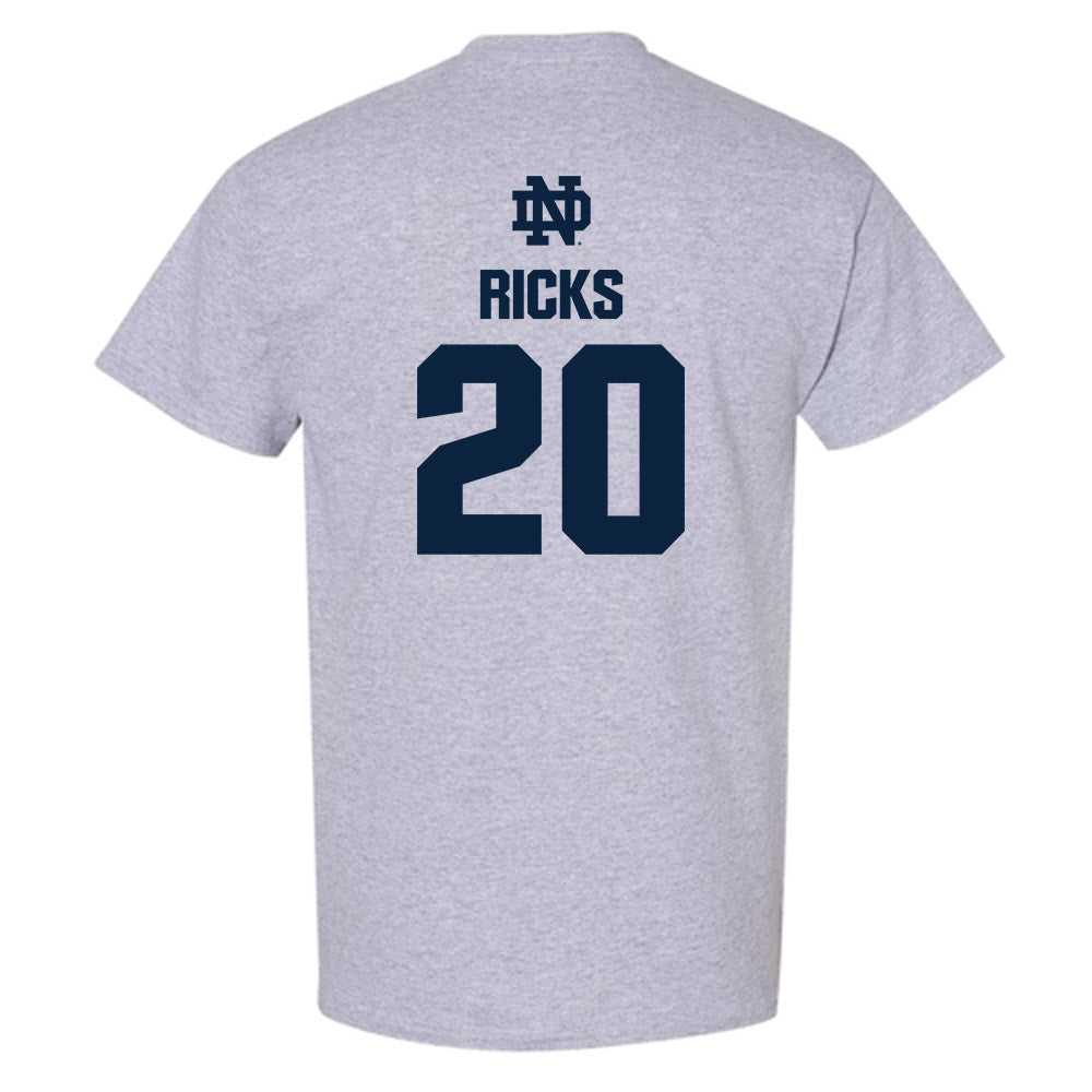 Notre Dame - NCAA Baseball : Caleb Ricks - Classic Fashion Shersey T-Shirt-1