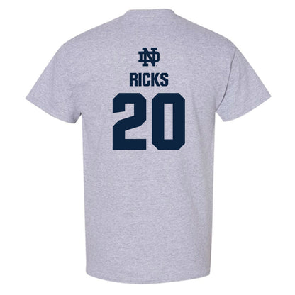 Notre Dame - NCAA Baseball : Caleb Ricks - Classic Fashion Shersey T-Shirt-1