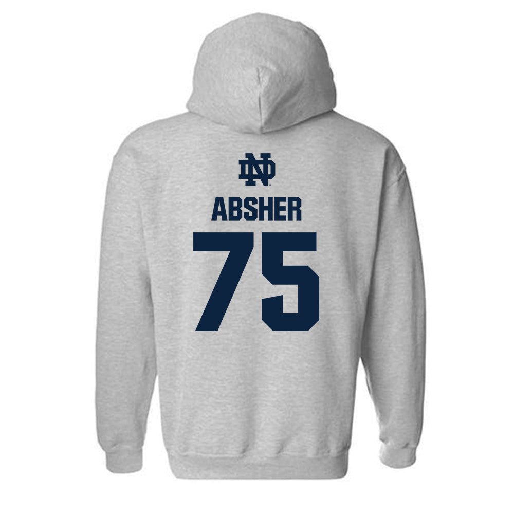 Notre Dame - NCAA Football : Sullivan Absher - Classic Fashion Shersey Hooded Sweatshirt-1