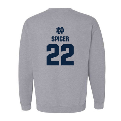 Notre Dame - NCAA Men's Soccer : Nolan Spicer - Classic Fashion Shersey Crewneck Sweatshirt-1