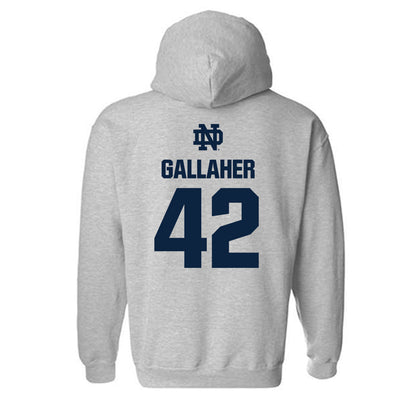 Notre Dame - NCAA Men's Lacrosse : Christian Gallaher - Classic Fashion Shersey Hooded Sweatshirt-1