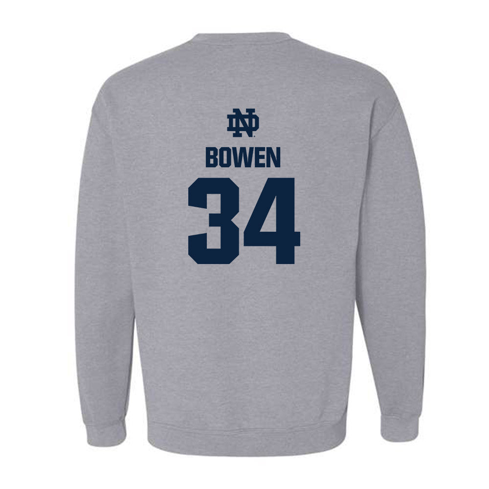 Notre Dame - NCAA Football : Drayk Bowen - Classic Fashion Shersey Crewneck Sweatshirt-1