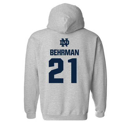 Notre Dame - NCAA Men's Lacrosse : Brock Behrman - Classic Fashion Shersey Hooded Sweatshirt