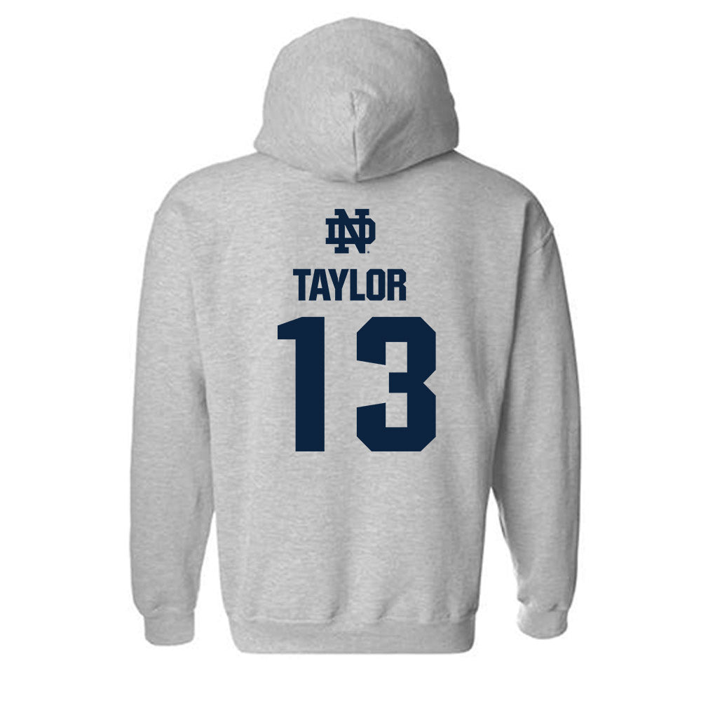 Notre Dame - NCAA Men's Lacrosse : Jake Taylor - Classic Fashion Shersey Hooded Sweatshirt-1