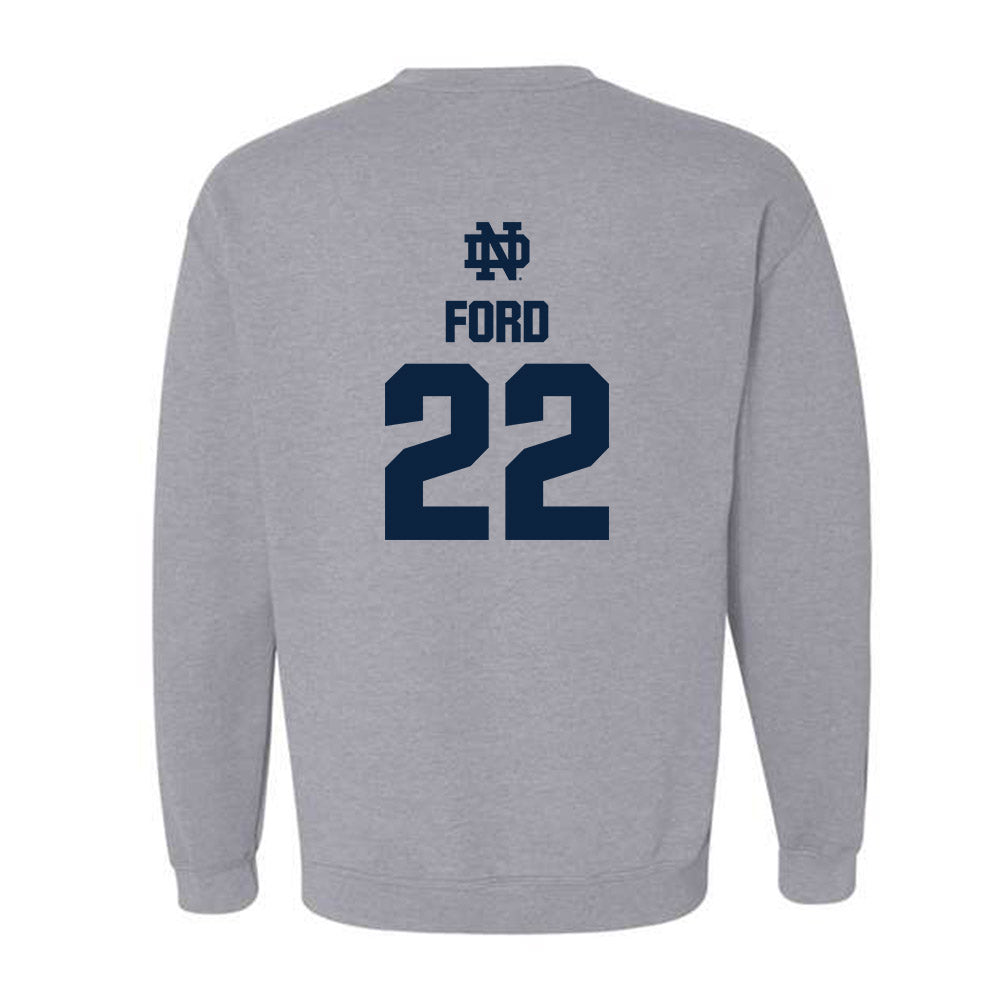 Notre Dame - NCAA Football : Devyn Ford - Classic Fashion Shersey Crewneck Sweatshirt-1