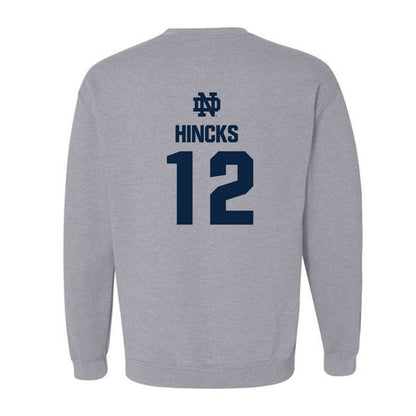 Notre Dame - NCAA Baseball : Connor Hincks - Classic Fashion Shersey Crewneck Sweatshirt