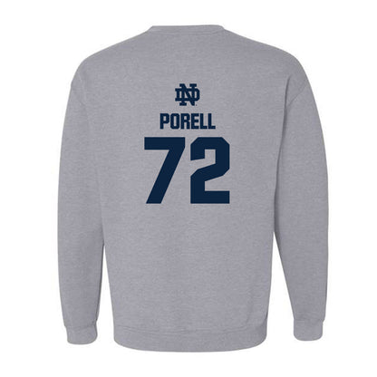 Notre Dame - NCAA Men's Lacrosse : Thomas Porell - Classic Fashion Shersey Crewneck Sweatshirt-1