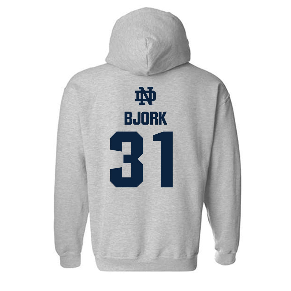 Notre Dame - NCAA Women's Volleyball : Anna Bjork - Classic Fashion Shersey Hooded Sweatshirt