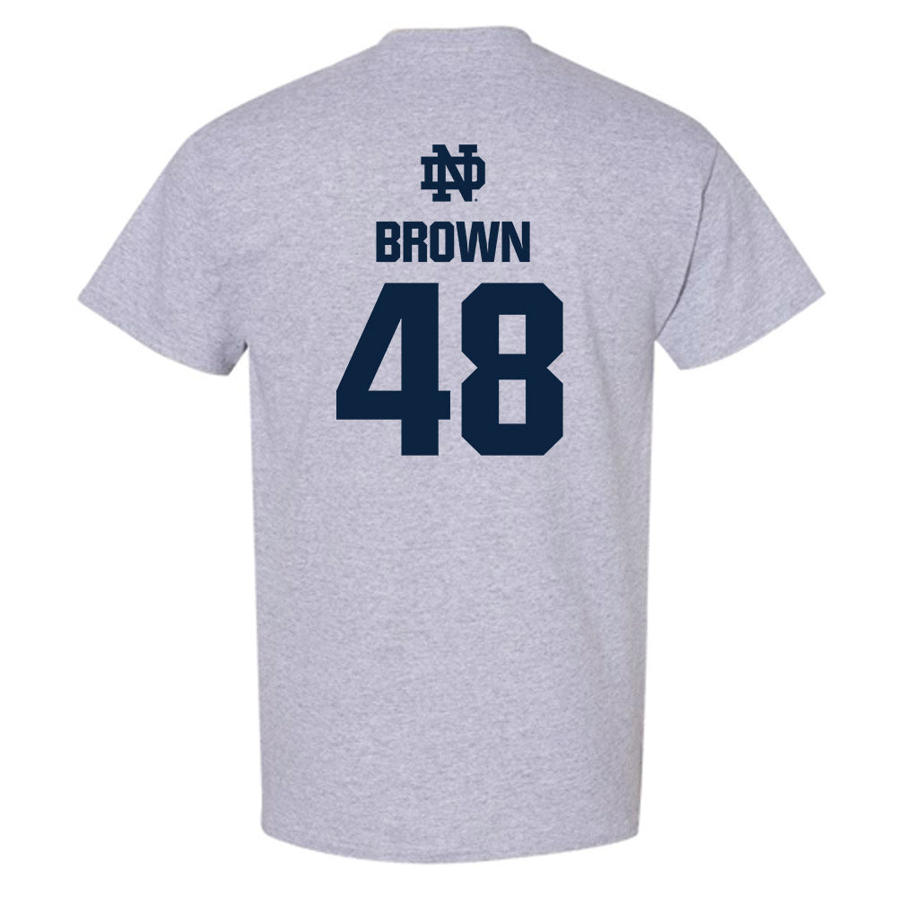 Notre Dame - NCAA Football : Mick Brown - Classic Fashion Shersey T-Shirt-1