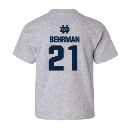 Notre Dame - NCAA Men's Lacrosse : Brock Behrman - Classic Fashion Shersey Youth T-Shirt