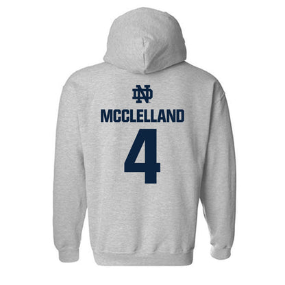 Notre Dame - NCAA Women's Lacrosse : Ellie McClelland - Classic Fashion Shersey Hooded Sweatshirt-1