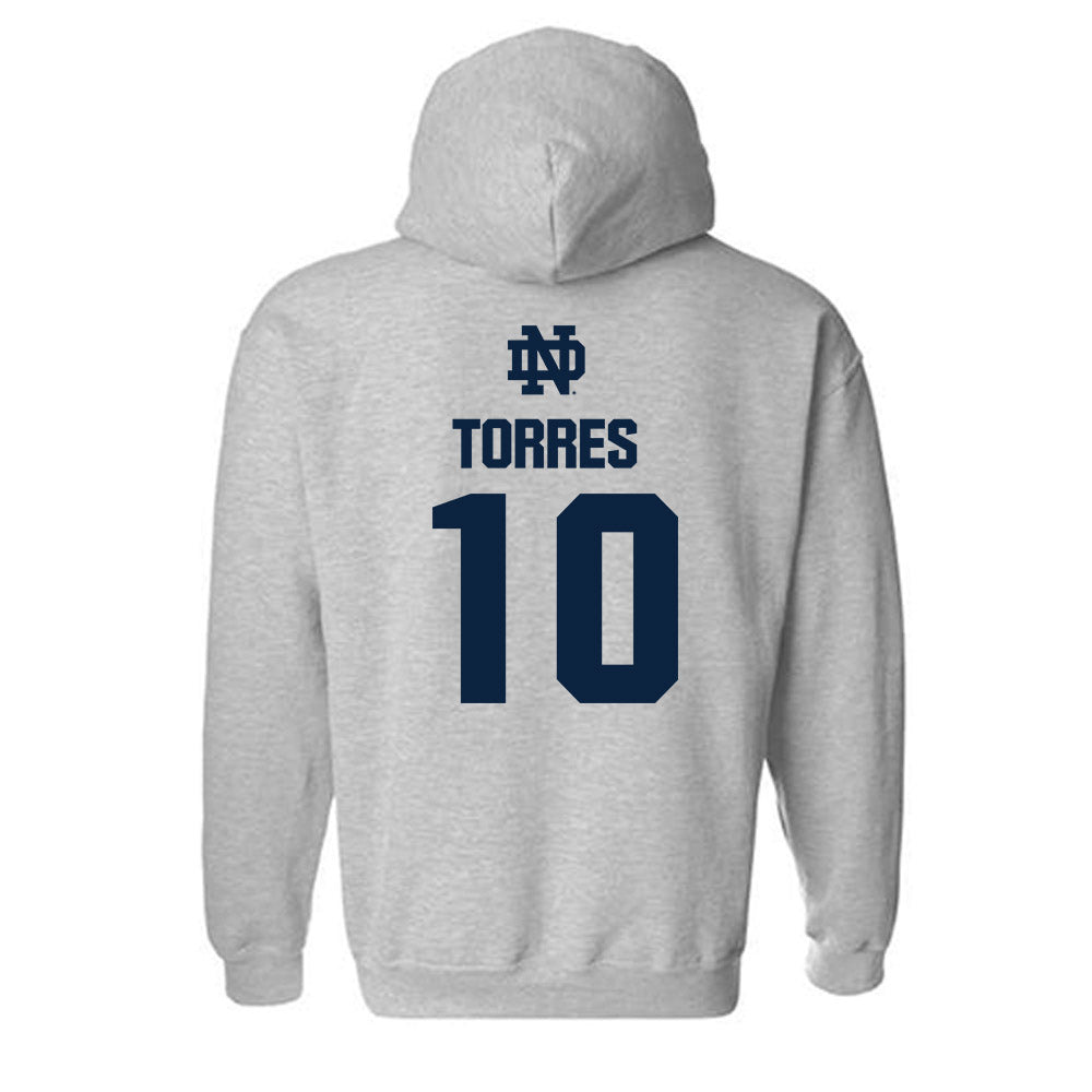 Notre Dame - NCAA Softball : Jillian Torres - Classic Fashion Shersey Hooded Sweatshirt-1