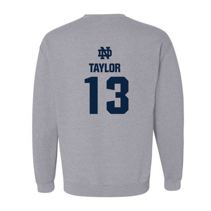 Notre Dame - NCAA Men's Lacrosse : Jake Taylor - Classic Fashion Shersey Crewneck Sweatshirt-1