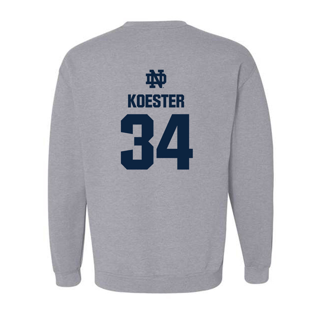 Notre Dame - NCAA Baseball : Brady Koester - Classic Fashion Shersey Crewneck Sweatshirt-1