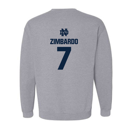 Notre Dame - NCAA Baseball : Jared Zimbardo - Classic Fashion Shersey Crewneck Sweatshirt