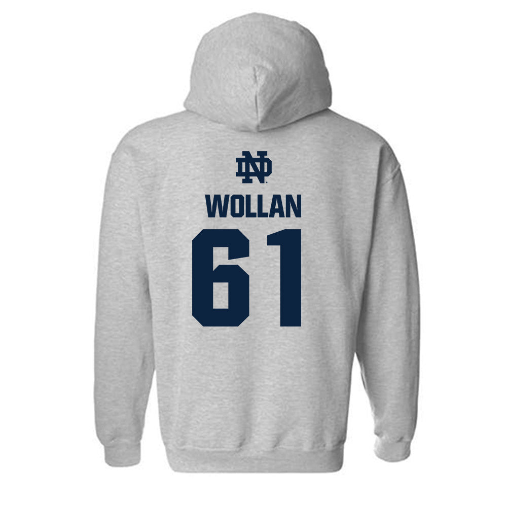 Notre Dame - NCAA Football : Robbie Wollan - Classic Fashion Shersey Hooded Sweatshirt-1