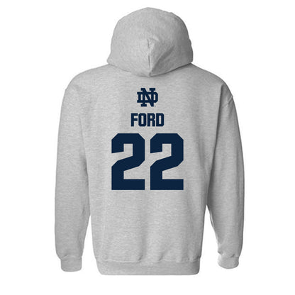 Notre Dame - NCAA Football : Devyn Ford - Classic Fashion Shersey Hooded Sweatshirt-1
